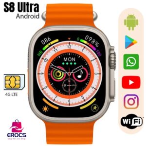 S8 ULTRA Android Watch 4G SIM Supported With Double Straps